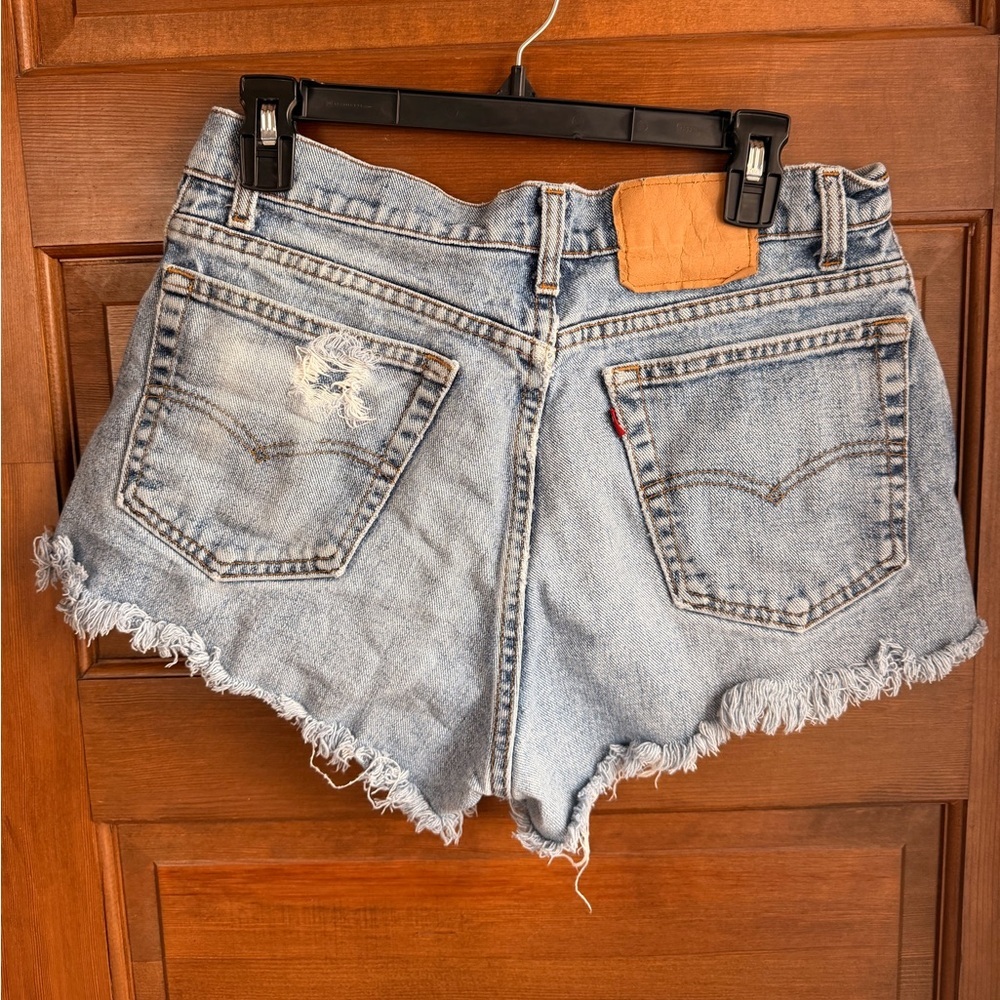Vintage Levi Cut Off Denim Shorts - Picture 3 of 4